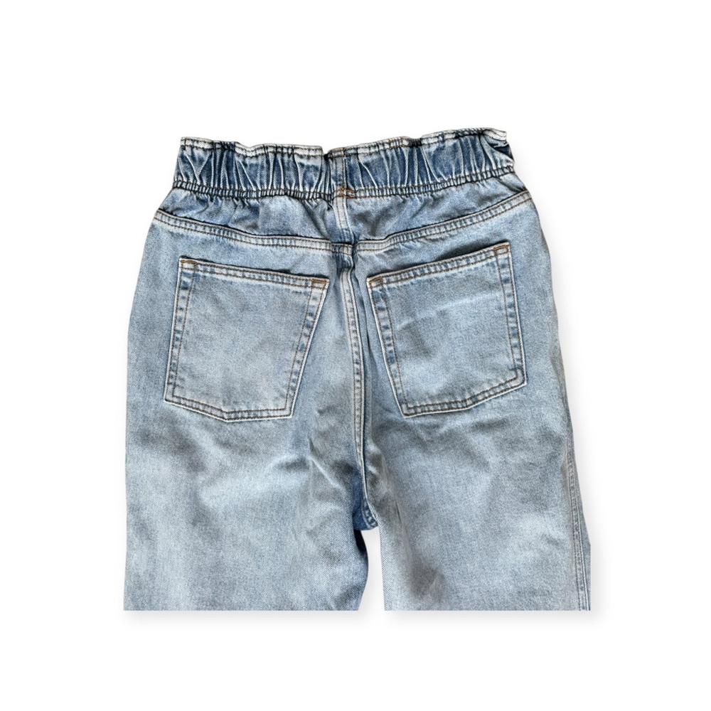 Topshop Light Wash Straight Leg Jeans with Drawstring - Picture 5 of 10